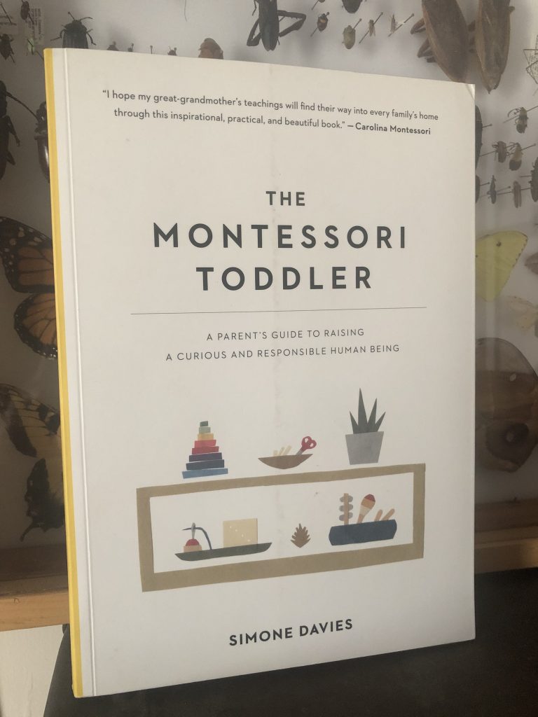 The Montessori Toddler Book Cover with subheading A Parent's Guide to Raising A Curious and Responsible Human Being